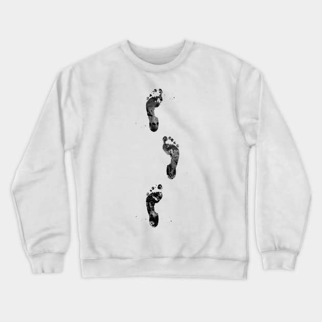 Footprint Crewneck Sweatshirt by erzebeth